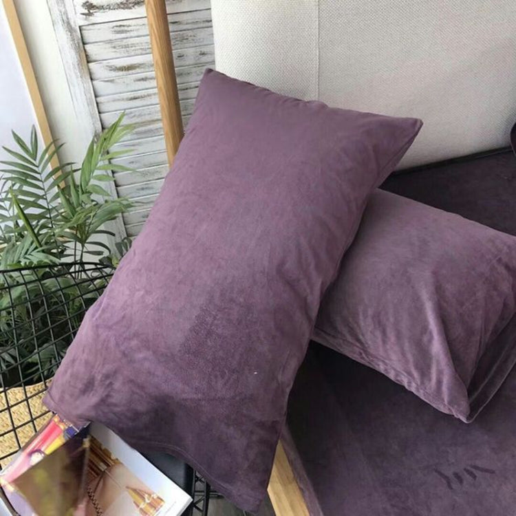 3 in 1 Warm Comfortable Short Plush Soft Velvet Bed Mattress Cover with 2PCS Pillowcases, Size:180x200x25cm