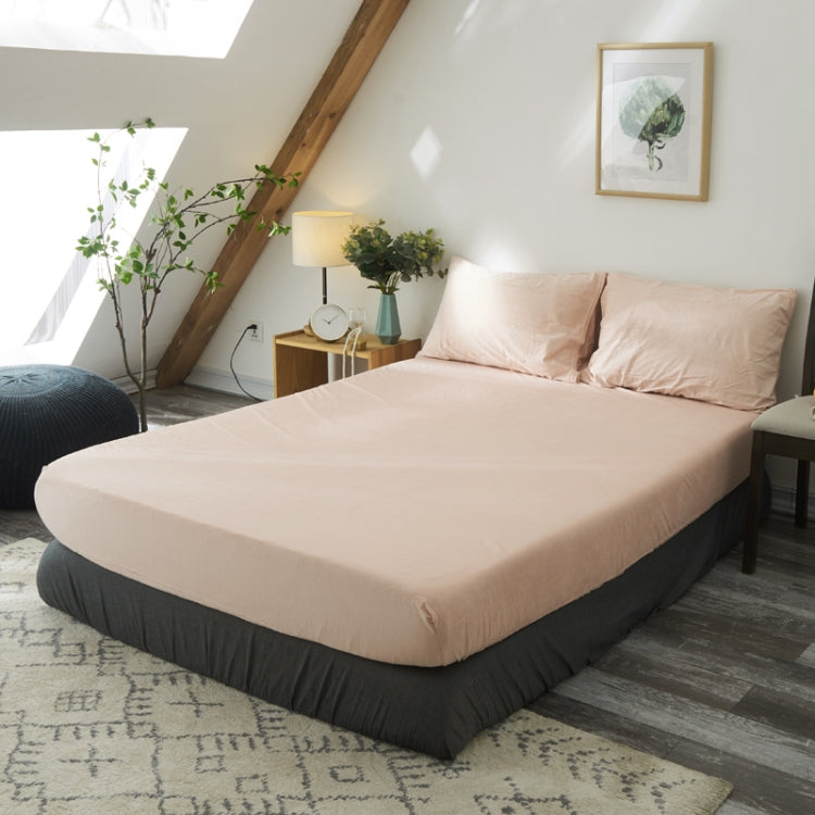 3 in 1 Warm Comfortable Short Plush Soft Velvet Bed Mattress Cover with 2PCS Pillowcases, Size:180x200x25cm