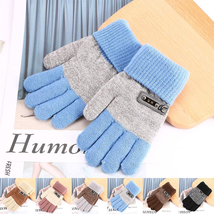 Kids Warm Knitted Gloves Children Winter Thick Full Finger Gloves