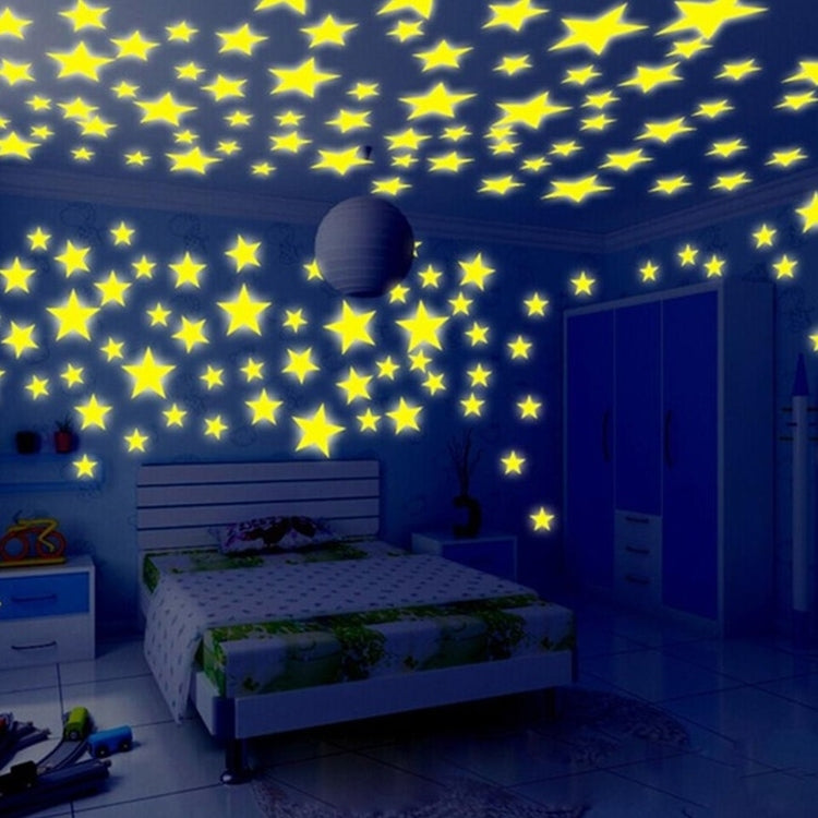 100PC Kids Bedroom Glow Wall Stickers Stars