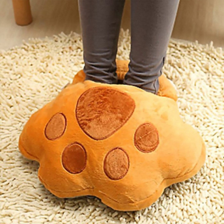 Big Feet Warm Slippers Electric Heat Slipper Popular Warm Your Feet Cartoon USB Foot Warmer Shoes(Coffee)