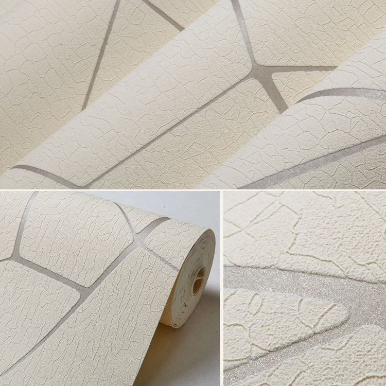 Simple 3D Embossed Geometric Pattern Wallpaper Thick Non-woven Background Wall Paper Home Decoration Wall Sticker