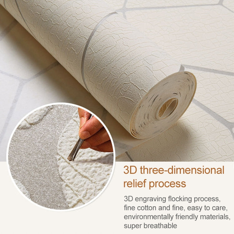 Simple 3D Embossed Geometric Pattern Wallpaper Thick Non-woven Background Wall Paper Home Decoration Wall Sticker