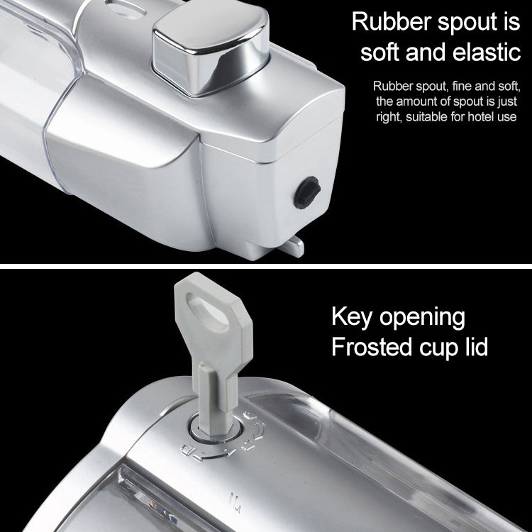 Wall-mounted Plastic Manual Single-head Soap Box Hotel Soap Dispenser, Style:Plating