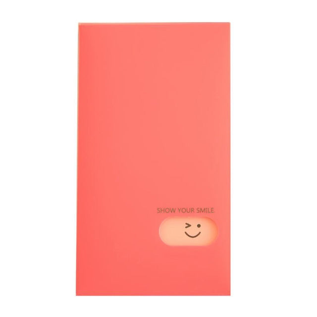 Smiley Face Pattern Portable Business Card Book Card Holder Small Card storage Book Card Sticker Collection Ticket Collection
