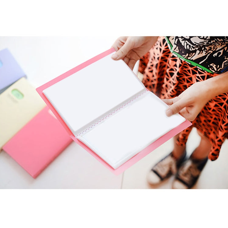 Smiley Face Pattern Portable Business Card Book Card Holder Small Card storage Book Card Sticker Collection Ticket Collection