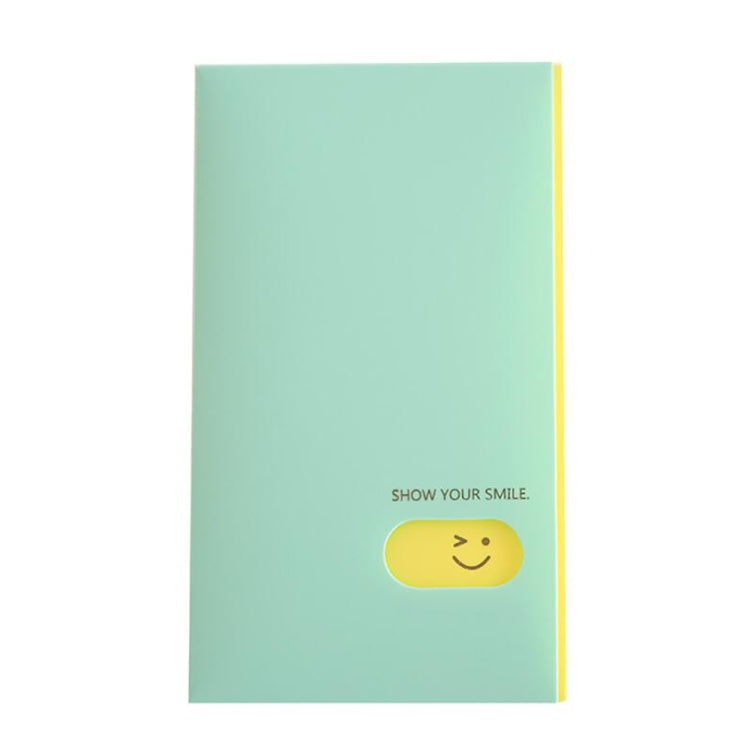 Smiley Face Pattern Portable Business Card Book Card Holder Small Card storage Book Card Sticker Collection Ticket Collection