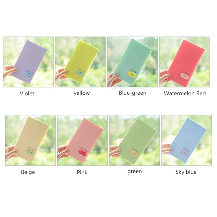 Smiley Face Pattern Portable Business Card Book Card Holder Small Card storage Book Card Sticker Collection Ticket Collection