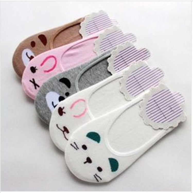3 Pairs  Non-slip Heart Pattern Invisible Socks