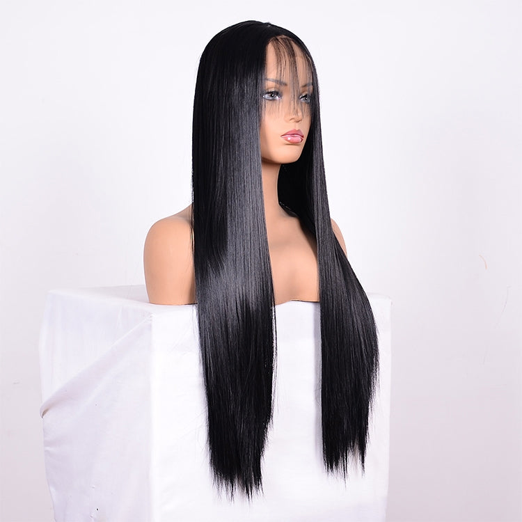 Straight Lace Front Human Hair Wigs, Stretched Length:22 inches, Style:1
