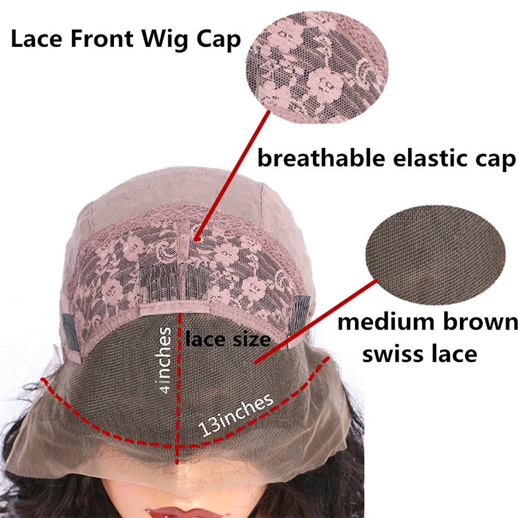 Straight Lace Front Human Hair Wigs, Stretched Length:18 inches, Style:2