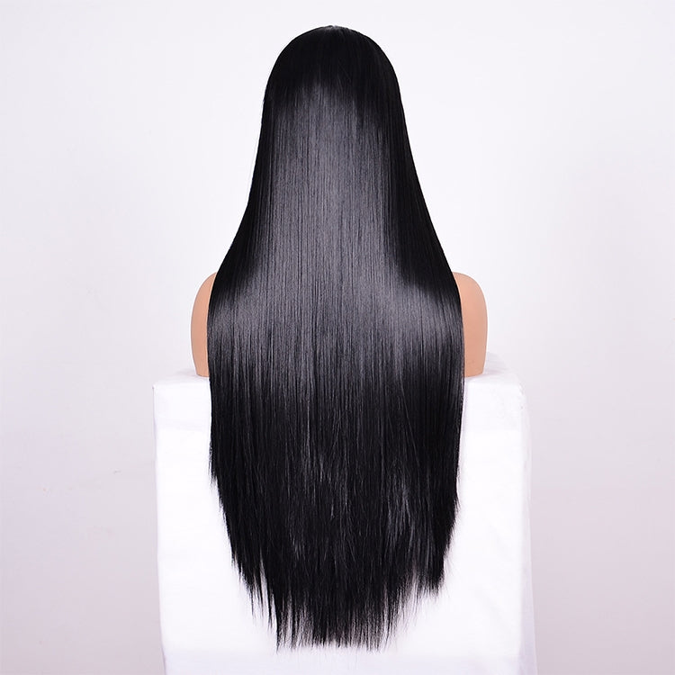 Straight Lace Front Human Hair Wigs, Stretched Length:24 inches, Style:1