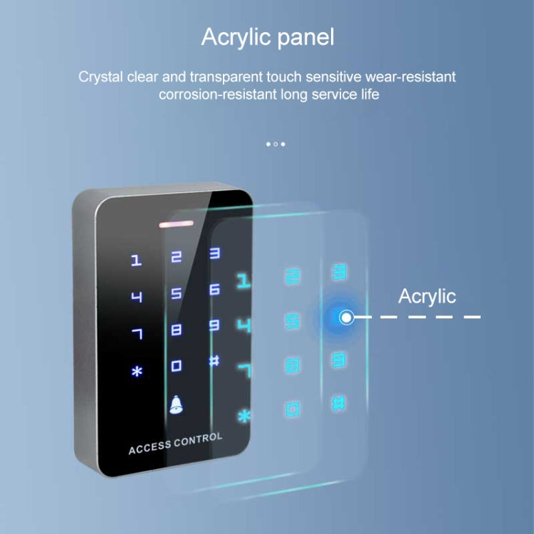 Simple IDIC Card Access Control All-in-one Machine Key Touch Access Control Controller Induction Card  Password, Style:A3- Touch Button