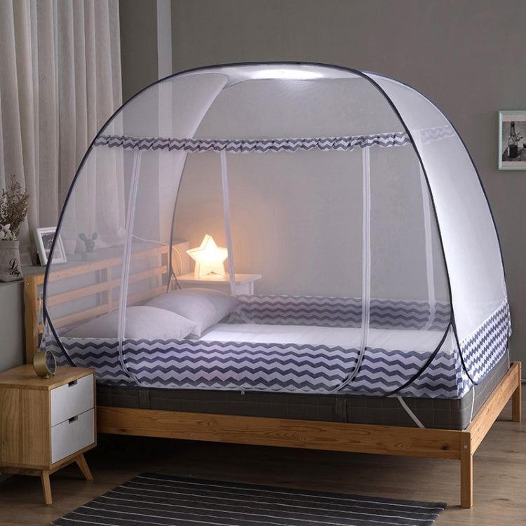 Zipper Double Door Free Installation Wire Yurt Foldable Mosquito Net, Size:150x200x145 cm