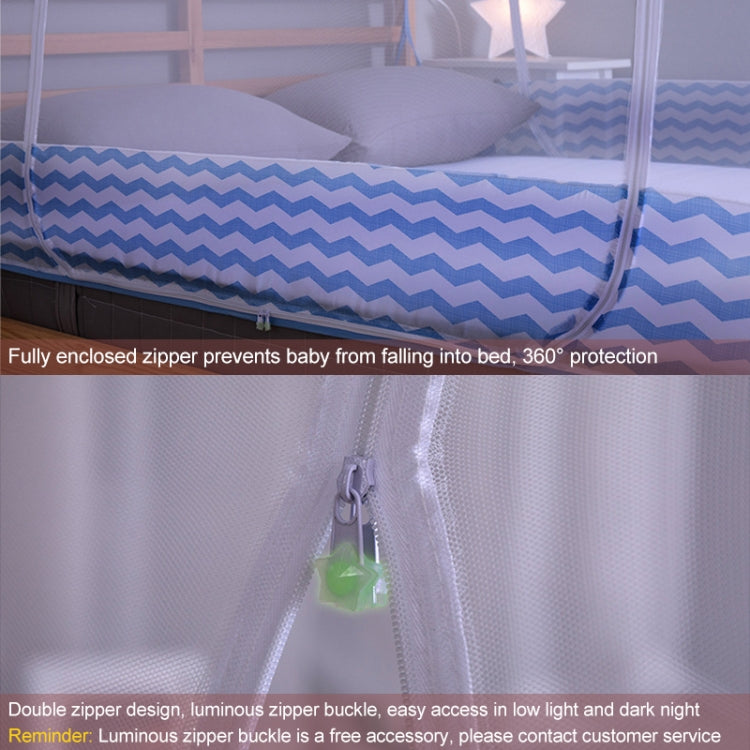 Zipper Double Door Free Installation Wire Yurt Foldable Mosquito Net, Size:150x200x145 cm