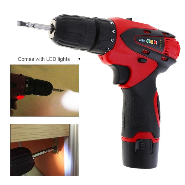 12V Electric Screwdriver Rechargeable Lithium Battery Cordless Screwdriver Two-speed Power Tools