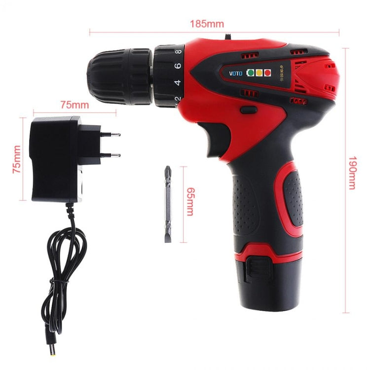 12V Electric Screwdriver Rechargeable Lithium Battery Cordless Screwdriver Two-speed Power Tools