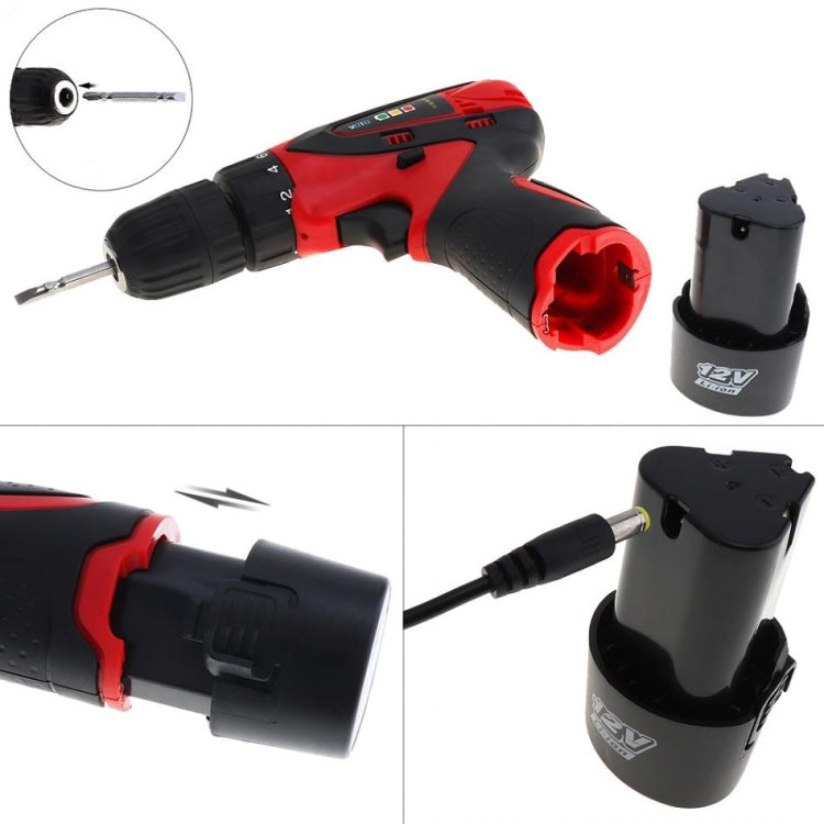 12V Electric Screwdriver Rechargeable Lithium Battery Cordless Screwdriver Two-speed Power Tools