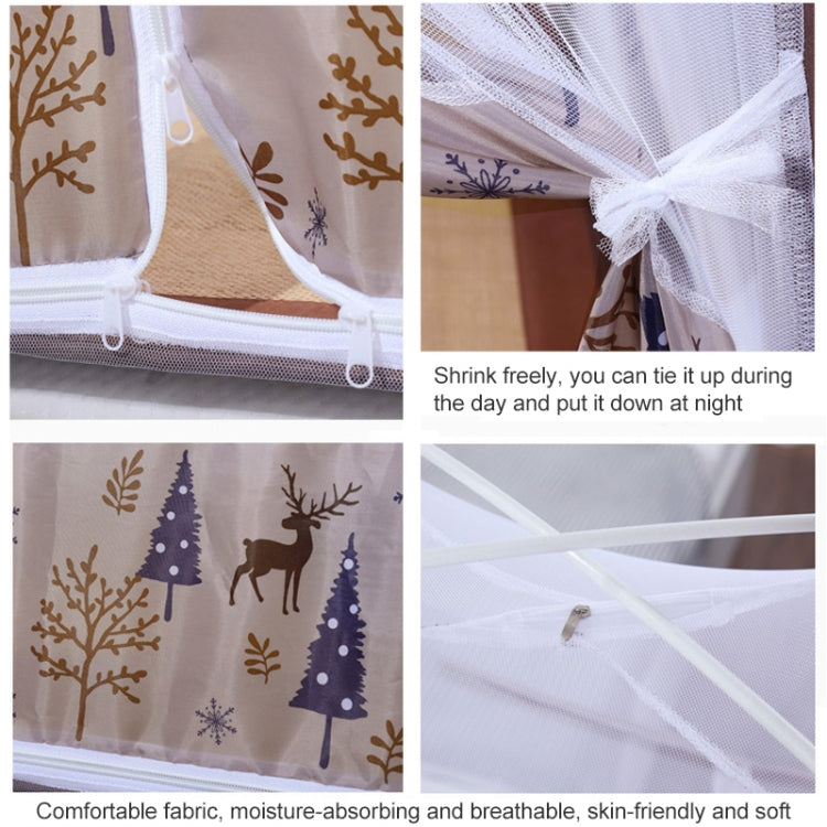 Free Installation of Yurt Double Door Encryption Thickened Mosquito Net, Size:150x200 cm