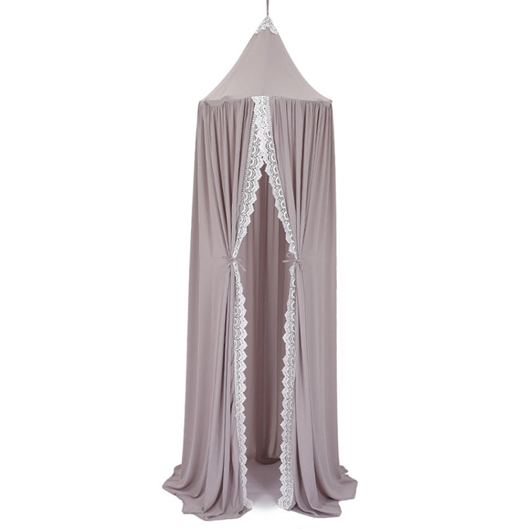 Children Room Summer Chiffon Lace Dome Tent Mosquito Net(Gray)