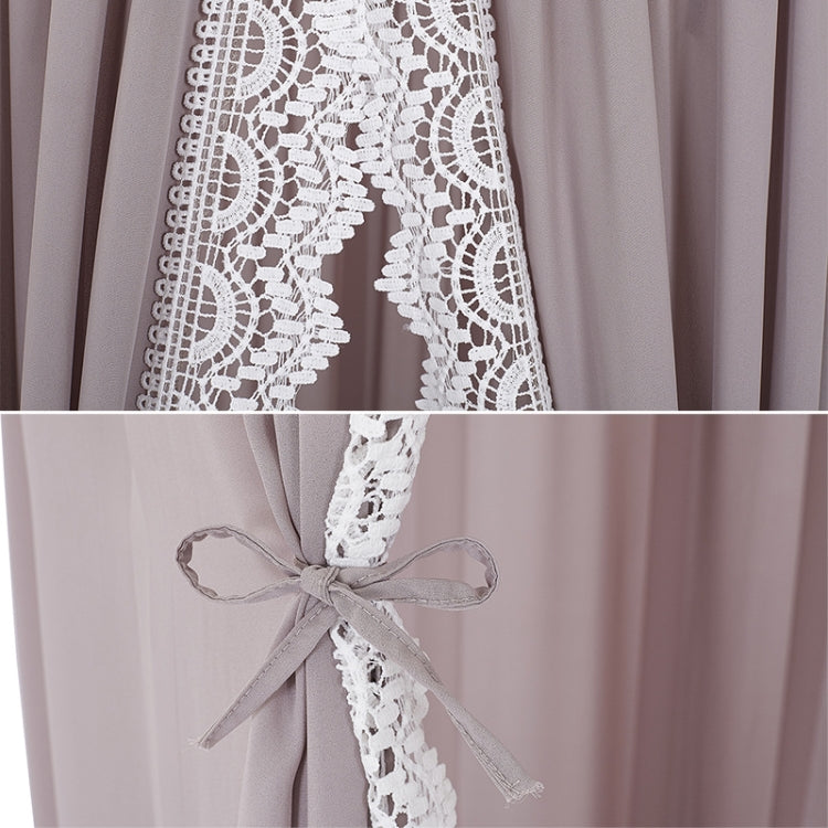Children Room Summer Chiffon Lace Dome Tent Mosquito Net(Gray)