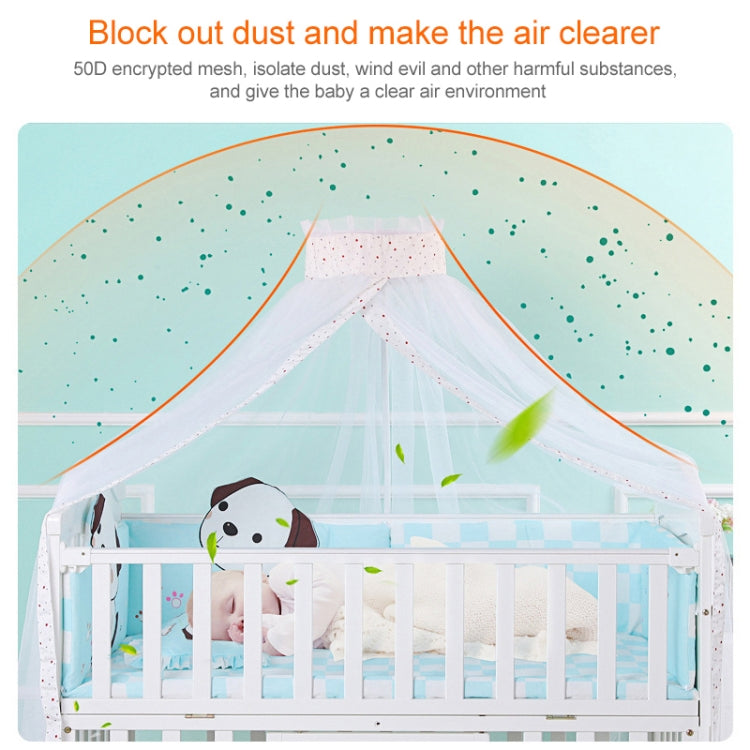 Crib Dome Lightweight Mosquito Net, Size:4.2x1.6 Meters, Style:Flower Side Mosquito Net
