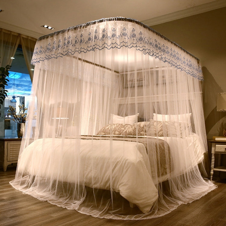 U-shaped Guide Rail Retractable Three-door Mosquito Net, Size:180x200 cm