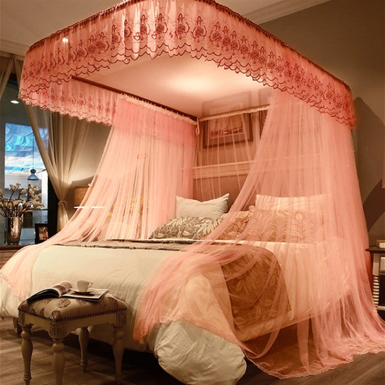 U-shaped Guide Rail Retractable Three-door Mosquito Net, Size:200x220 cm