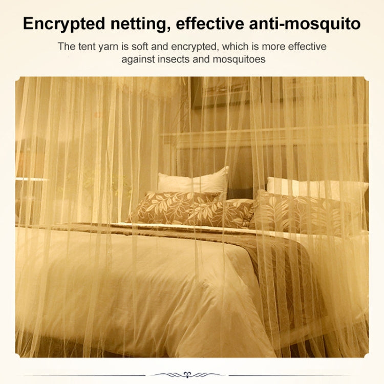 U-shaped Guide Rail Retractable Three-door Mosquito Net, Size:200x220 cm