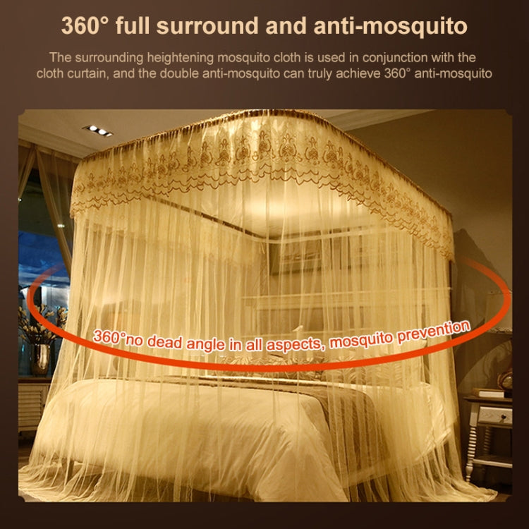 U-shaped Guide Rail Retractable Three-door Mosquito Net, Size:200x220 cm