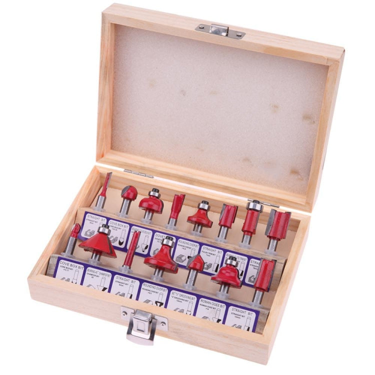 15Pcs/Set Milling Cutter Machine Tools Set Router Bit for Wood Cutters Carbide Shank Mill Milling Wood Cutter Tool