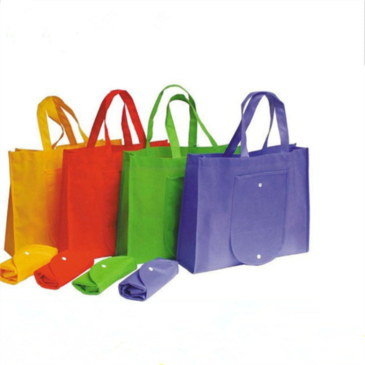 2 PCS Foldable Shopping Bag Reusable Non-woven Shoulder Bags Tote Grocery Bags Pouch, Size:35x45x10cm