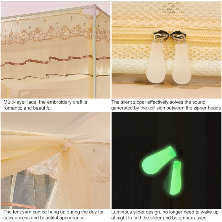 Household Free Installation Thickened Encryption Dustproof Mosquito Net, Size:200x220 cm, Style:Full Bottom