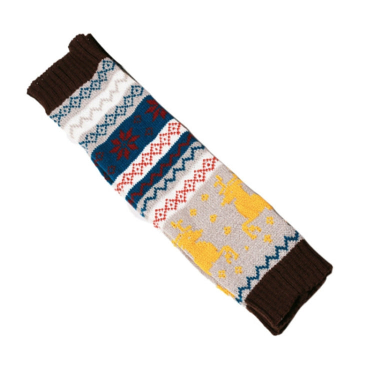 Ladies Winter Christmas Deer Warm Knit Leg Warmers