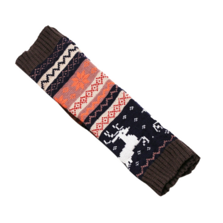 Ladies Winter Christmas Deer Warm Knit Leg Warmers