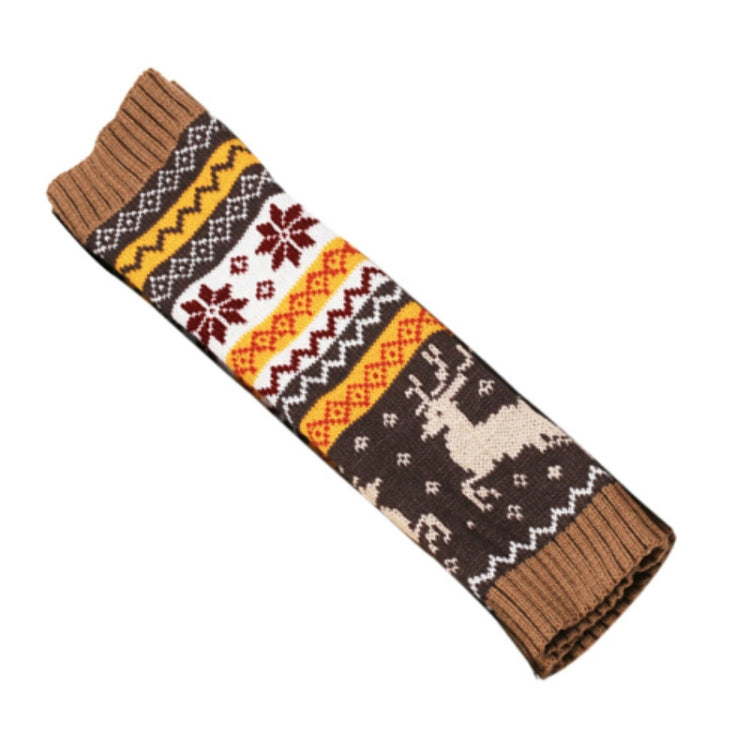 Ladies Winter Christmas Deer Warm Knit Leg Warmers