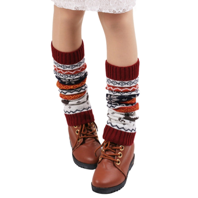 Ladies Winter Christmas Deer Warm Knit Leg Warmers