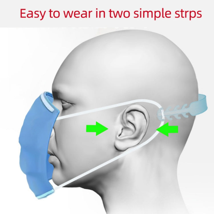 20 PCS Adjustable Face Mask Ear Band Rope Anti-slip PU Leather Extension Buckle Hood(Flower Color)