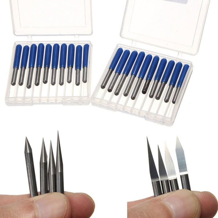 20pcs 3.175mm Carbide PCB Engraving Bits 10/15/20/30 Degree
