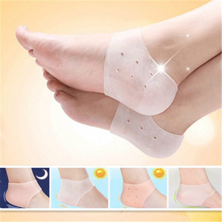 1 Pair Silicone Moisturizing Shredded Heel Socks Foot Care