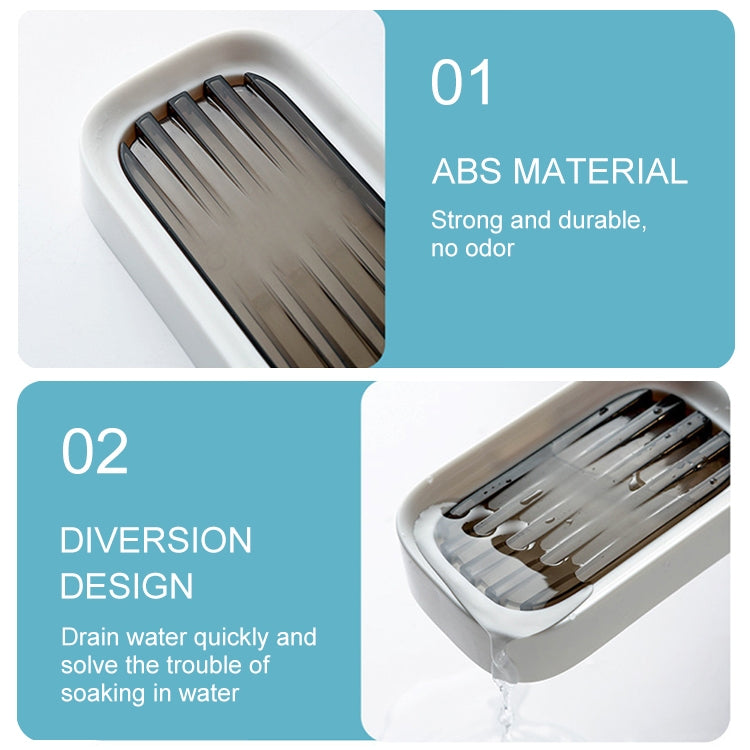 8 PCS Double-layer Drain Soap Box Bathroom Rack