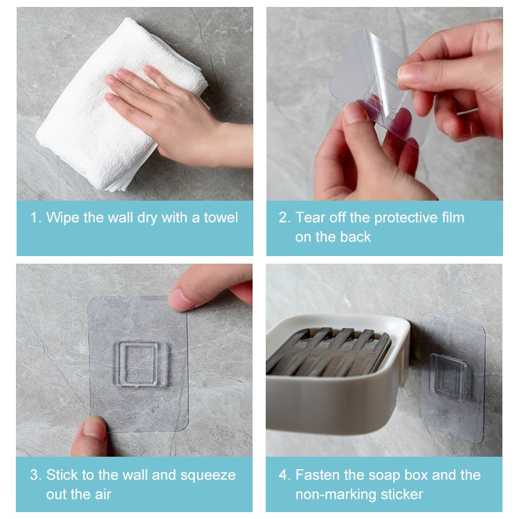 8 PCS Double-layer Drain Soap Box Bathroom Rack