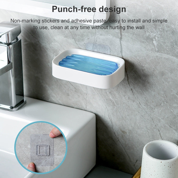 8 PCS Double-layer Drain Soap Box Bathroom Rack