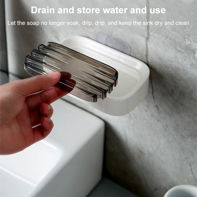 8 PCS Double-layer Drain Soap Box Bathroom Rack