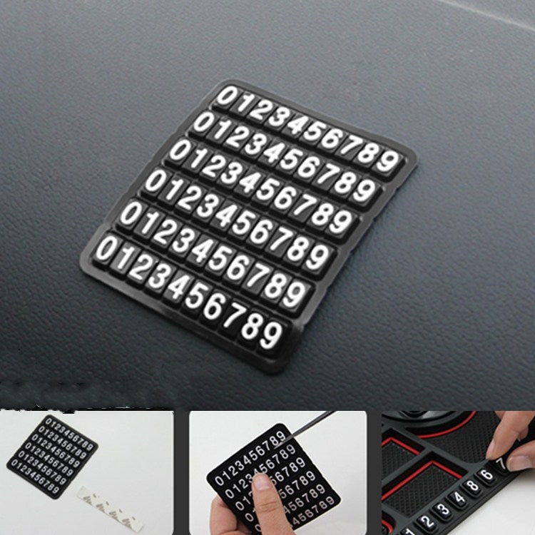Car Interior Car Multifunctional Instrument Panel Storage Pad Car Phone Bracket Anti-slip Pad With Stop, Style:Rotating Red Circle