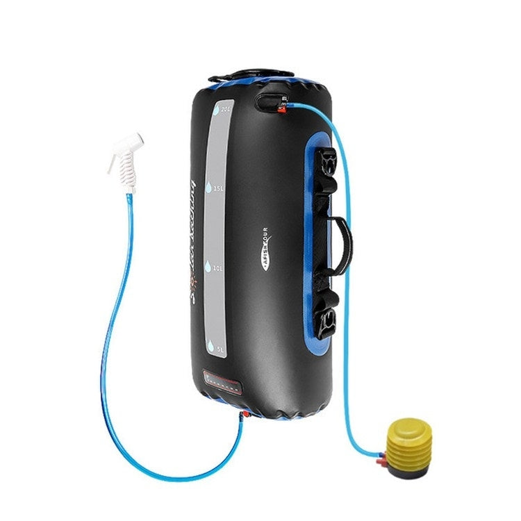 Solar Water Bag Solar Bath Bag Outdoor Shower Picnic Camping  Water Storage Drinking Bag, Style:Ordinary Air Pump
