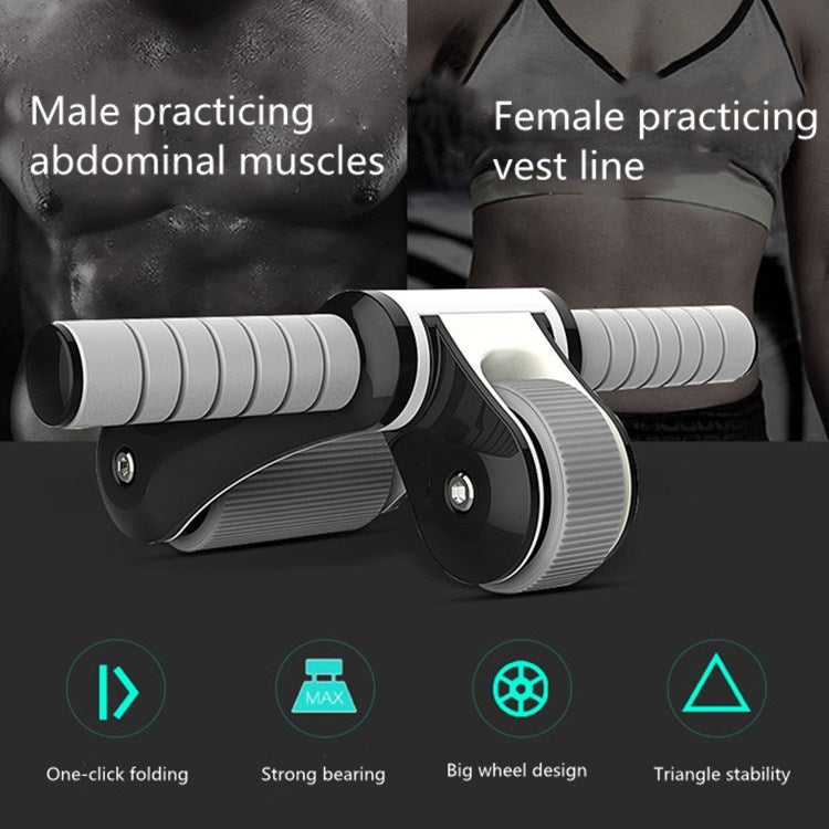 Double-wheel Bearing Roller Silent Exercise Abdominal Muscle Wheel Folding Abdominal Wheel