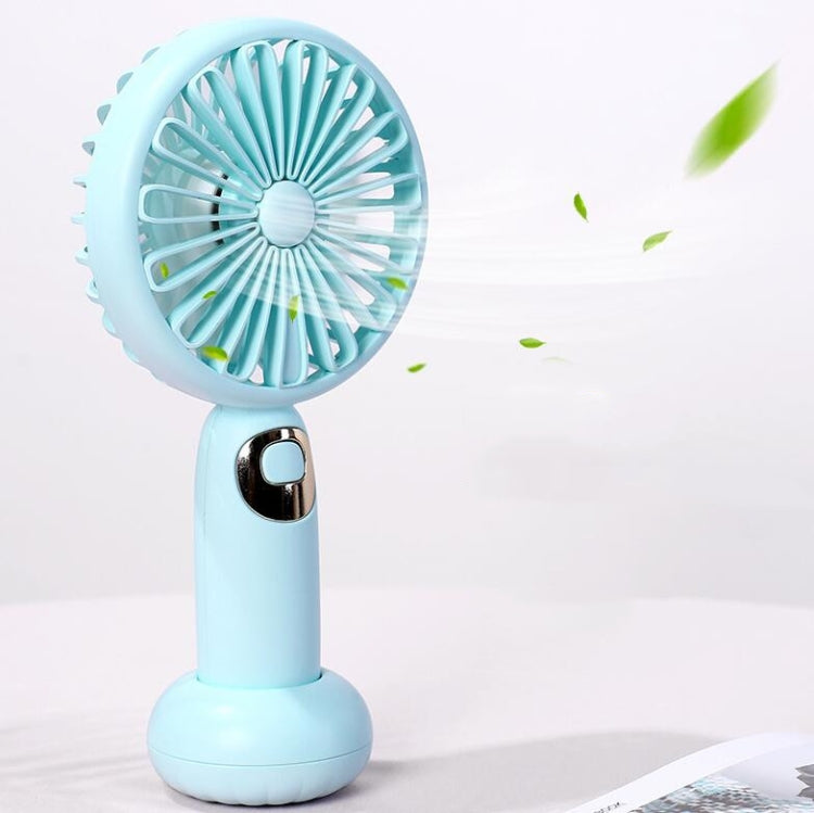Bluetooth Speaker Desktop Small Fan USB Charging Handheld Fan(Ocean Blue)