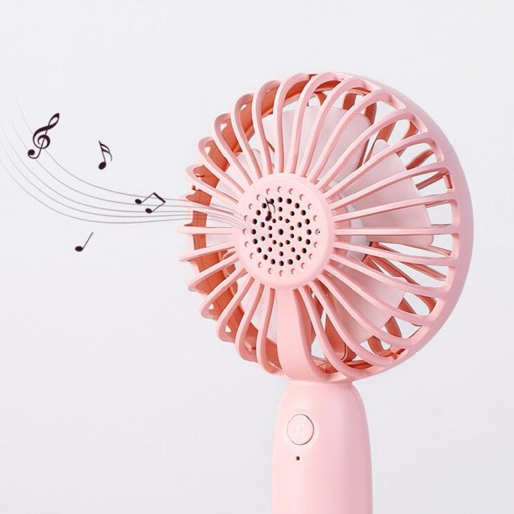 Bluetooth Speaker Desktop Small Fan USB Charging Handheld Fan(Ocean Blue)