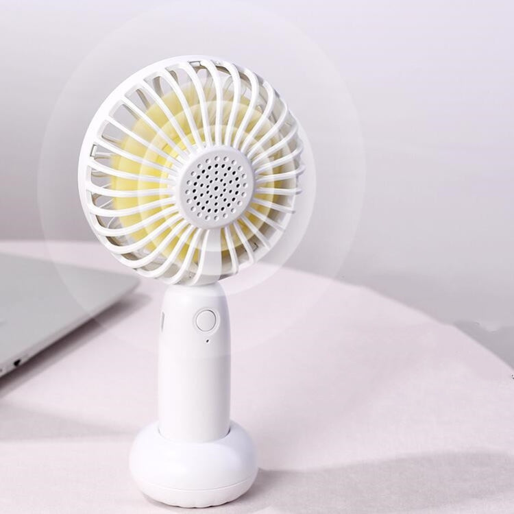 Bluetooth Speaker Desktop Small Fan USB Charging Handheld Fan(Ocean Blue)